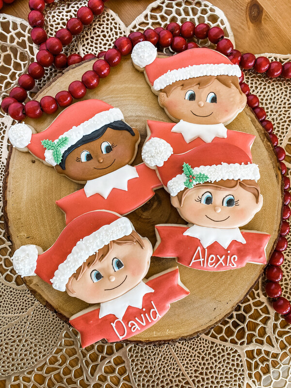 “Elf On The Shelf” Cookie, Personalized And boxed With A Bow