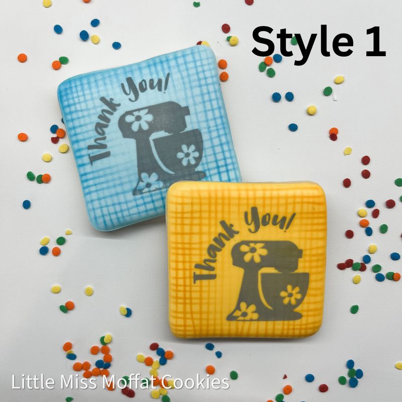 "Thank You" with Mixer Silkscreen Stencil