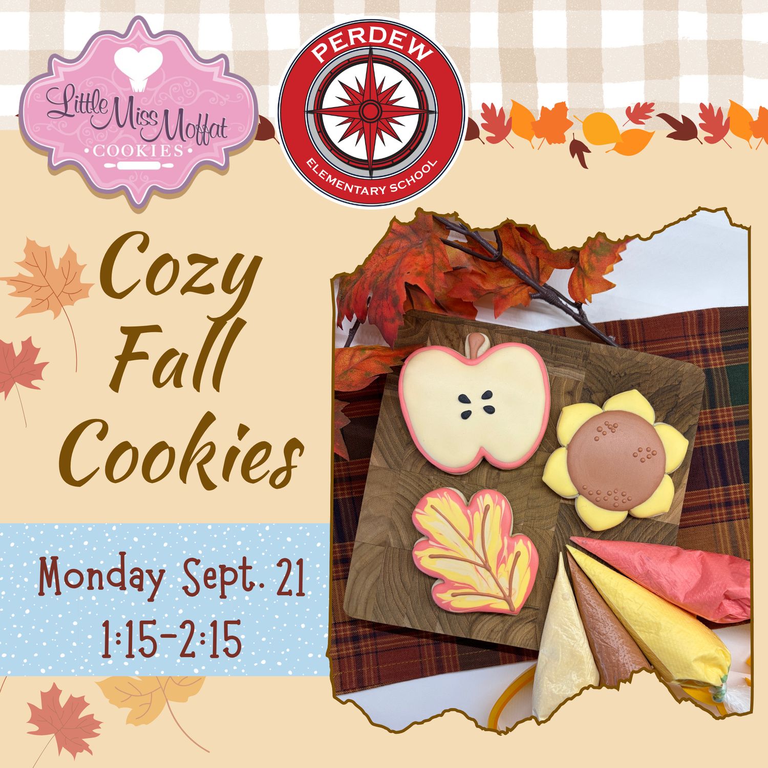 Fall Cookie Decorating Class - Perdew Elementary, MONDAY Sept 21