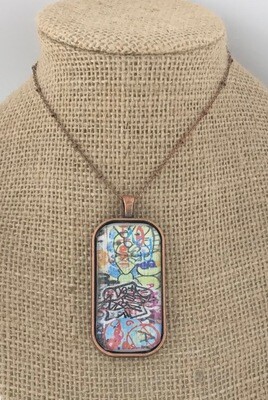 Graffiti Art Pendant Necklace / Keychain