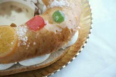 Roscón SIN HUEVO, relleno de nata