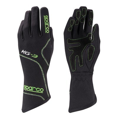 Guanti Sparco KG-3 Nero/Verde Guanti Sparco KG-3 Nero/Verde