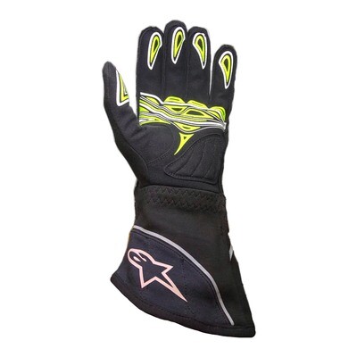 i Alpinestars Teck 1-K Black/White/Yellow fluo gloves
