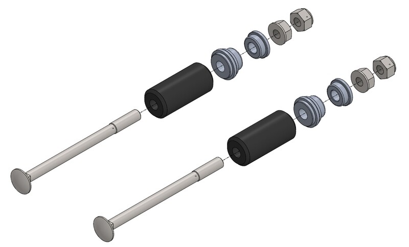 Parolin MINI rear bumper screws kit
