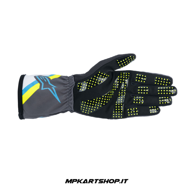 Alpinestars Tech-1 K Race V2 Graphic Black/Cyan gloves