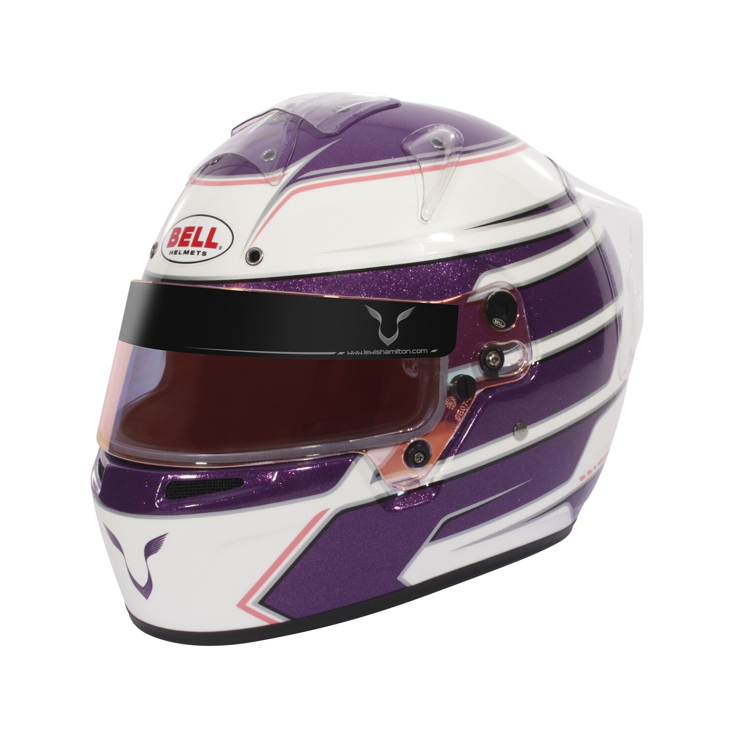 Bell KC7-CMR LH White / Purple helmet