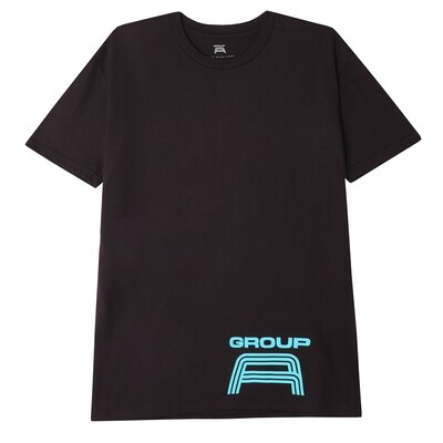 T-Shirt Group A Drop Line Nera/Azzurra