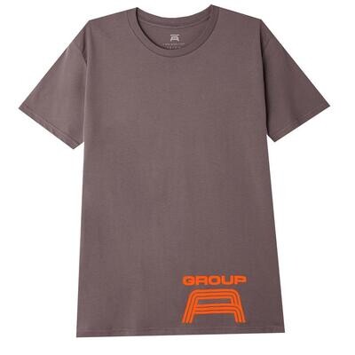 T-Shirt Group A Drop Line Grigio/Arancio
