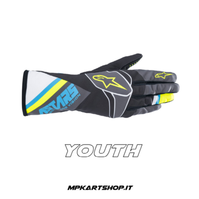Alpinestars Tech-1 K Race V2 Graphic Black/Cyan YOUTH