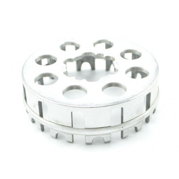 Vortex clutch housing