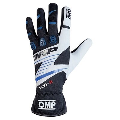 OMP KS-4 White/Blue gloves