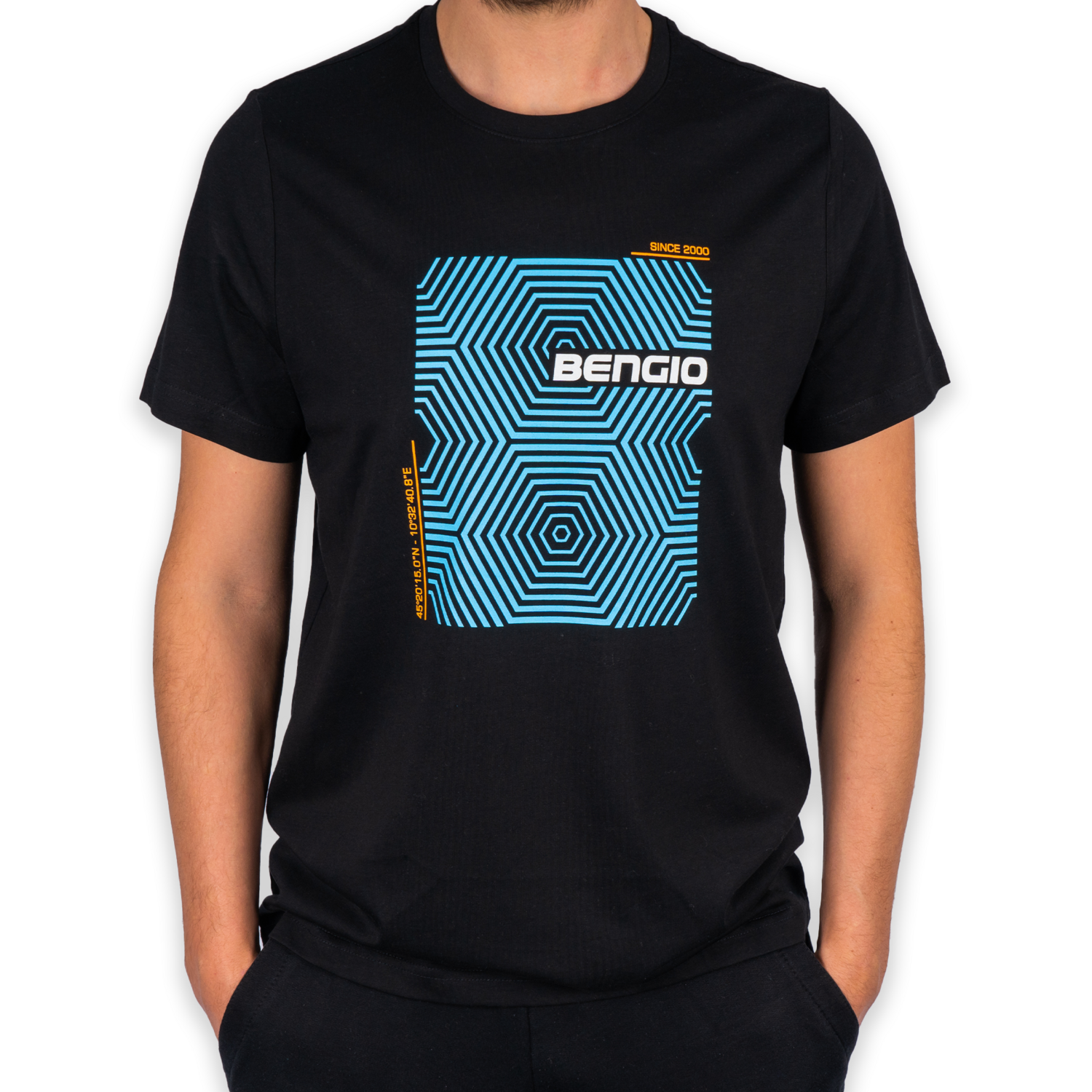 T-Shirt Bengio Nero/Blu