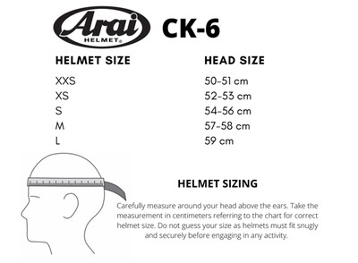 Arai CK-6 helmet