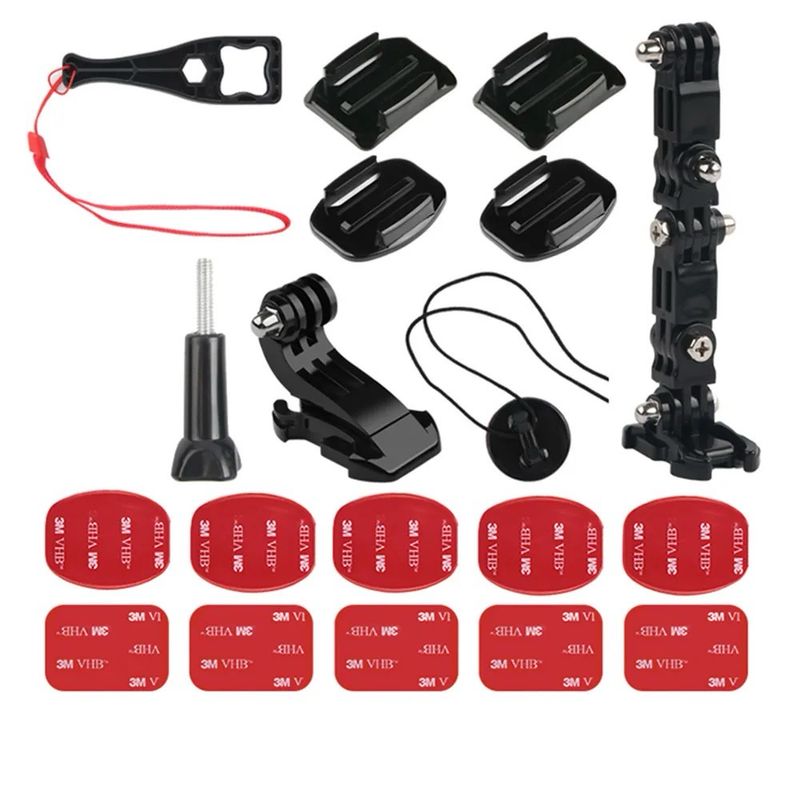 Action Camera complete mount + sticker kit