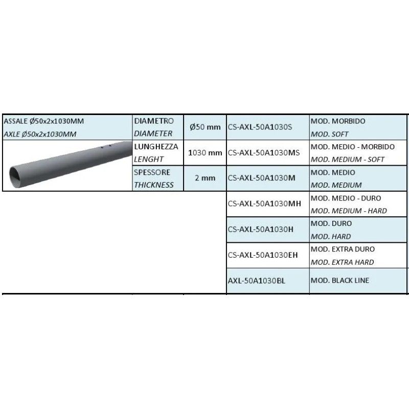 IPK KZ 50x1030 MH Axle