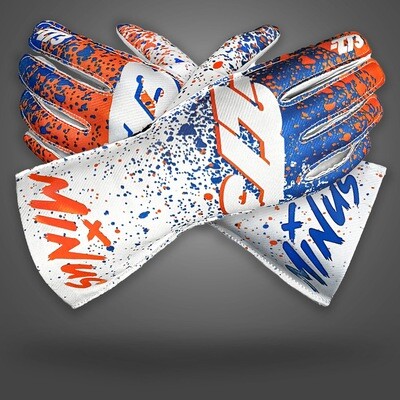 Minus 273 Drip Orange/Blue gloves
