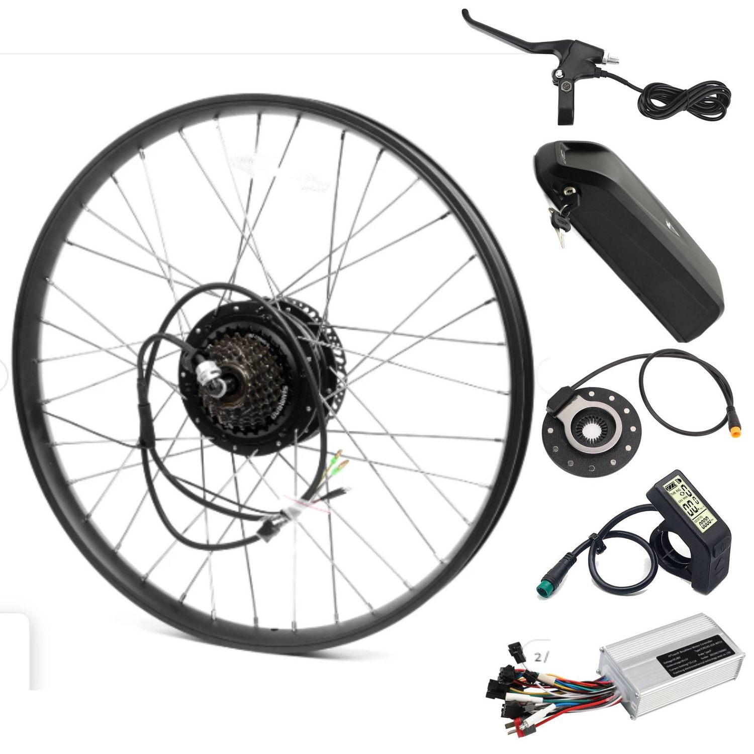 MTB Conversion Kit geared 135mm (250W/11.6Ah - 30-40km, 35km/h)