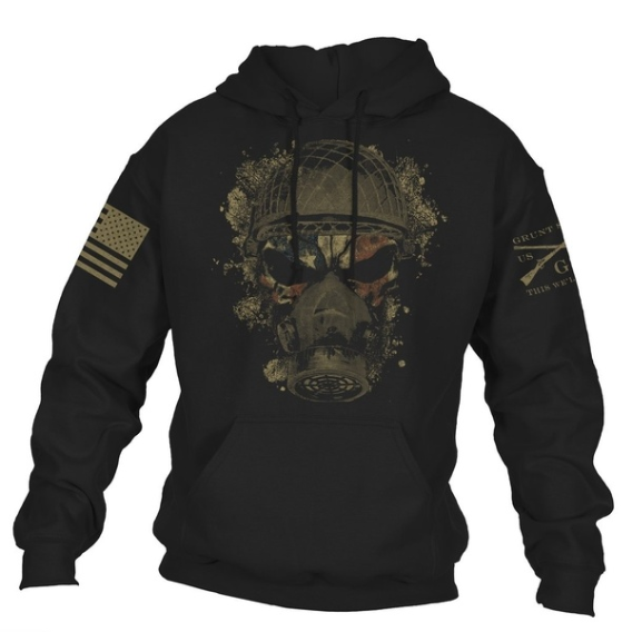 Grunt Style Chemical Reaper Throwback Pullover Hoodie - Black,Grey