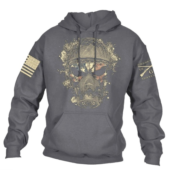 Grunt Style Chemical Reaper Throwback Pullover Hoodie Black Grey
