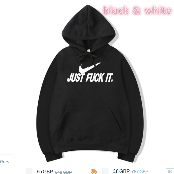 New men&#39;s and women&#39;s fashion JUST FUCK IT. sports hip hop hooded sweatshirt