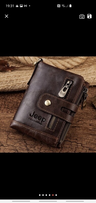 Genuine leather rfid men wallet