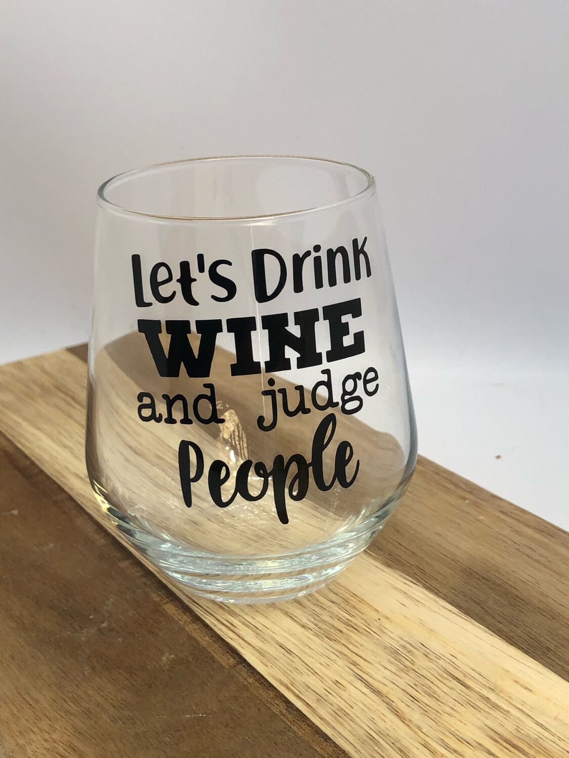 Let’s Drink Wine Stemless Wine Glass
