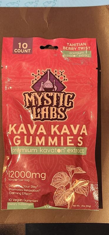 New! Kava Kava Gummies - Taihitian Berry &amp; Fijian Fruit Punch Sample packets_ 10 count each.