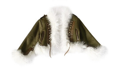 Military Style Fur Coat