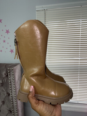 Brown Chunky Riding Boots (Consignment)