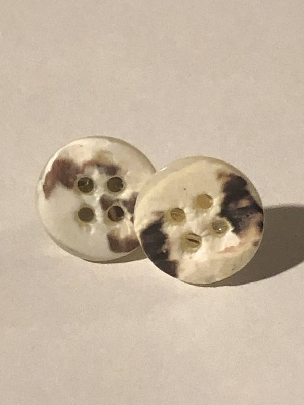 Vintage button earrings 