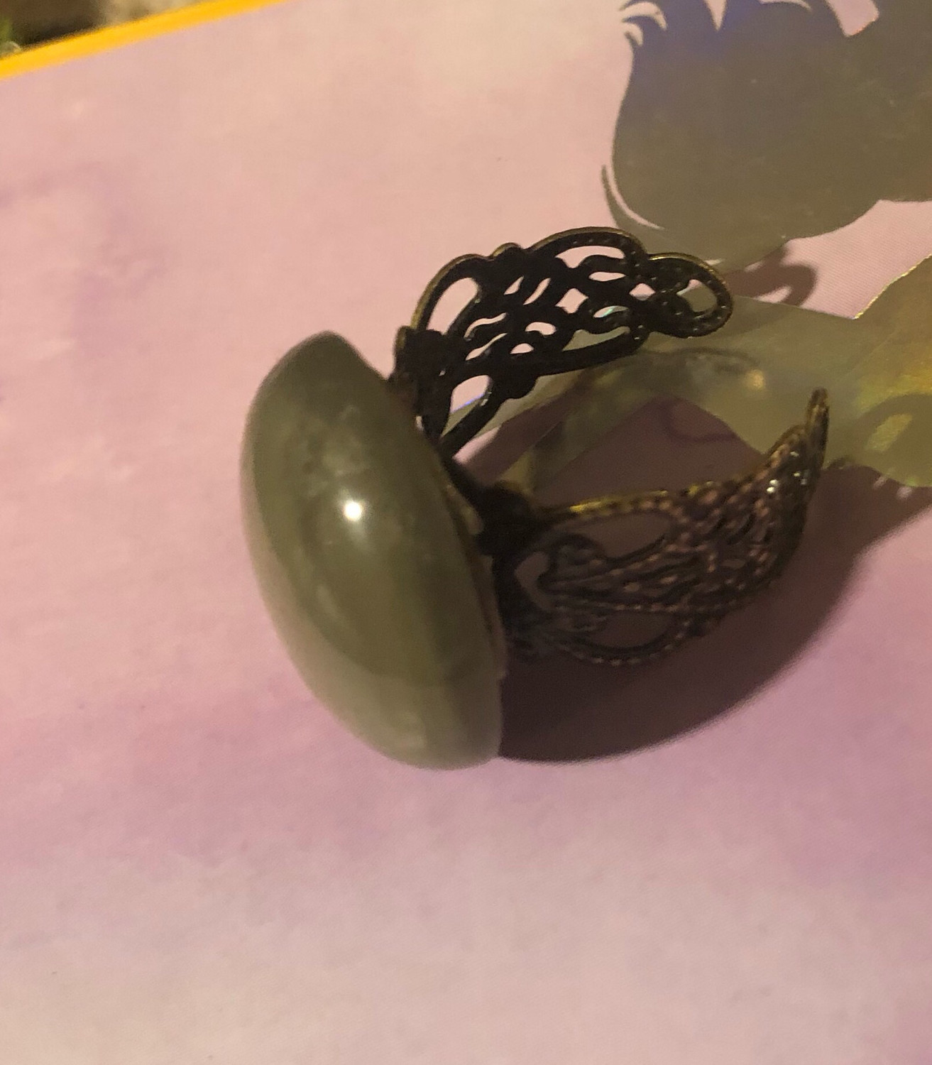 Vintage Button Ring And Button Bracelet 