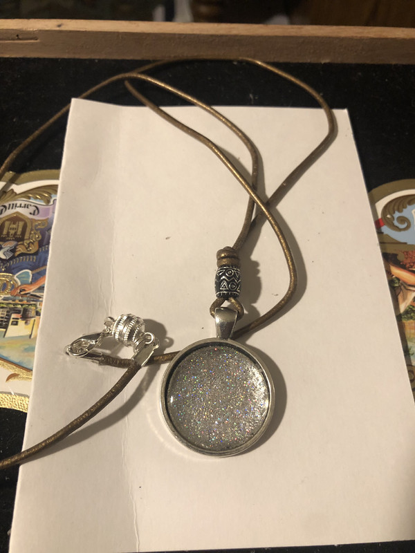 Gold Glitter And Silver Glitter Necklace