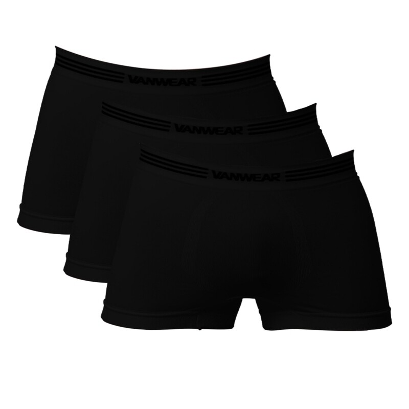 Paquete de 3 Bóxer seamless (Negro)