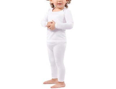 Pantalón térmico para bebé niña, blanco