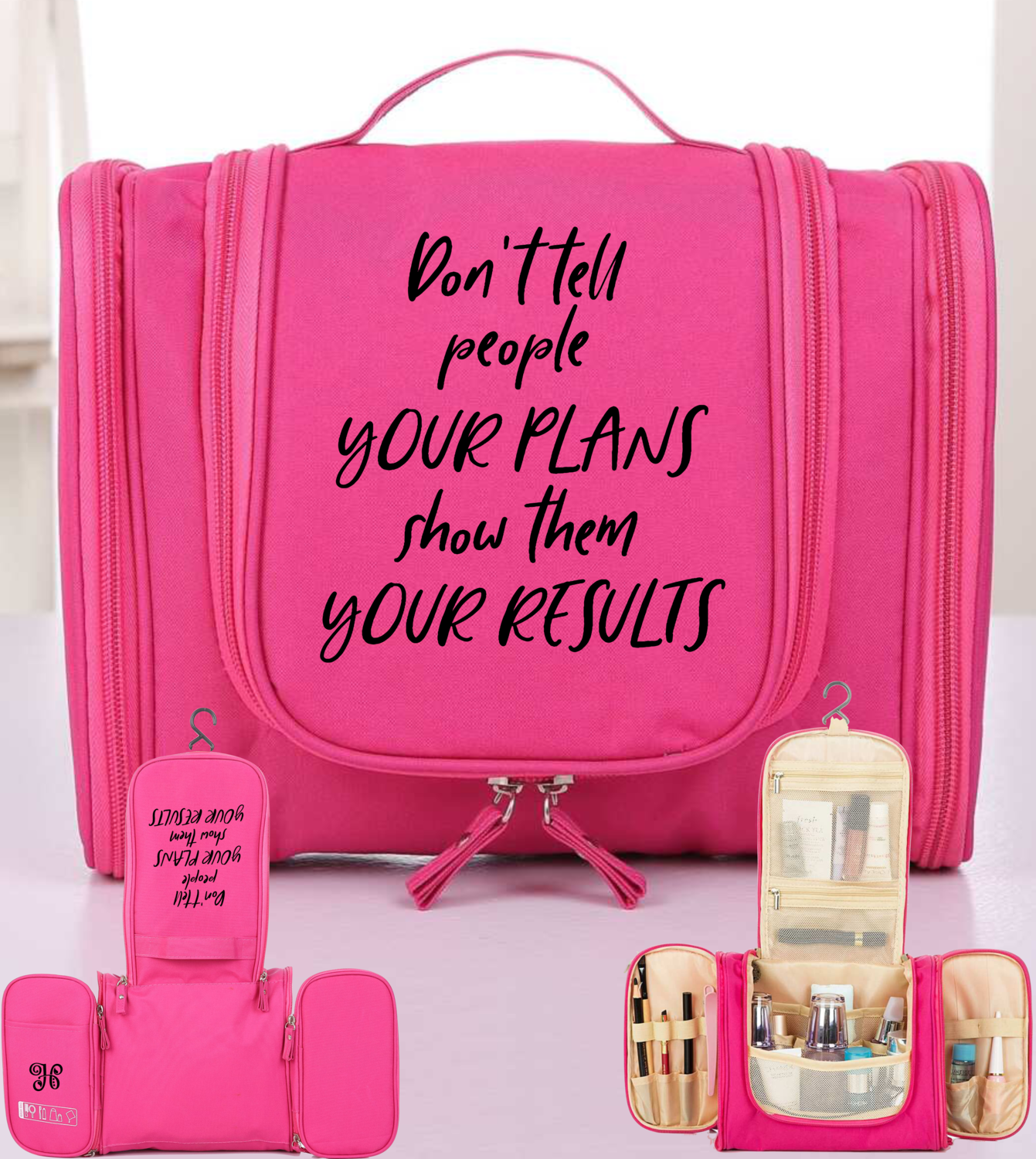 Personalized Travel Pouches With Hanging Hook