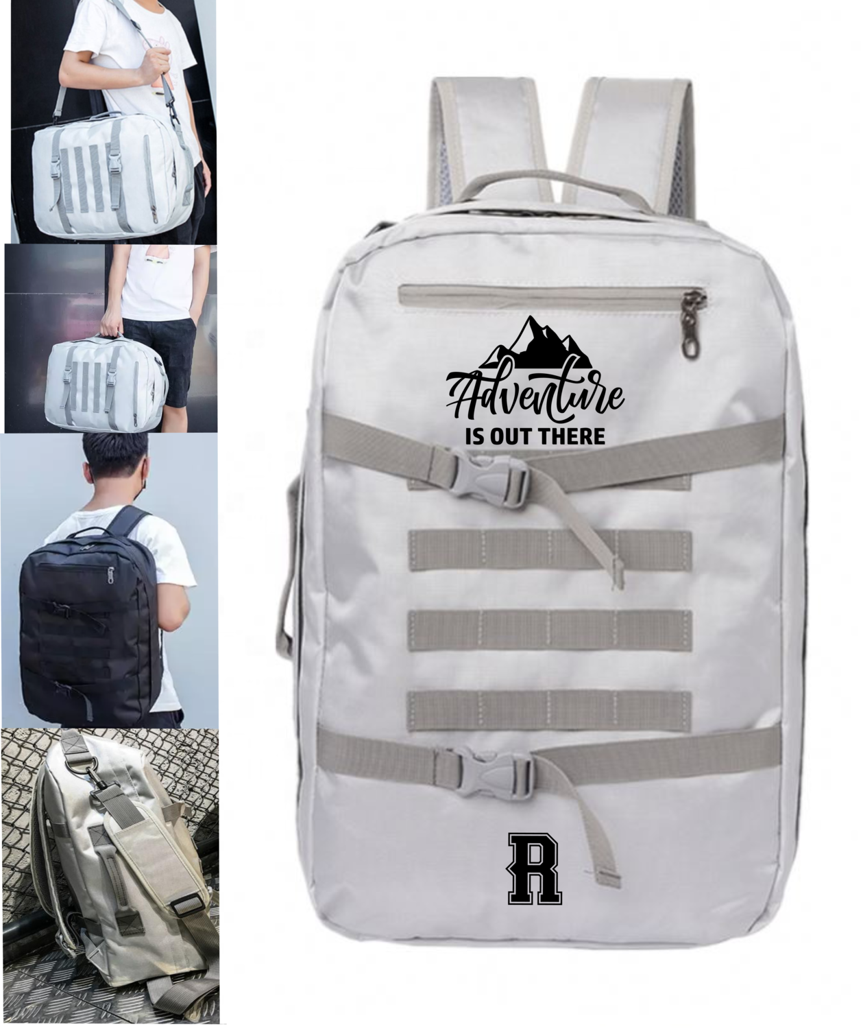 Personalized 2In1 Travel Backpacks For Men, Selection: Adventure Is Out There