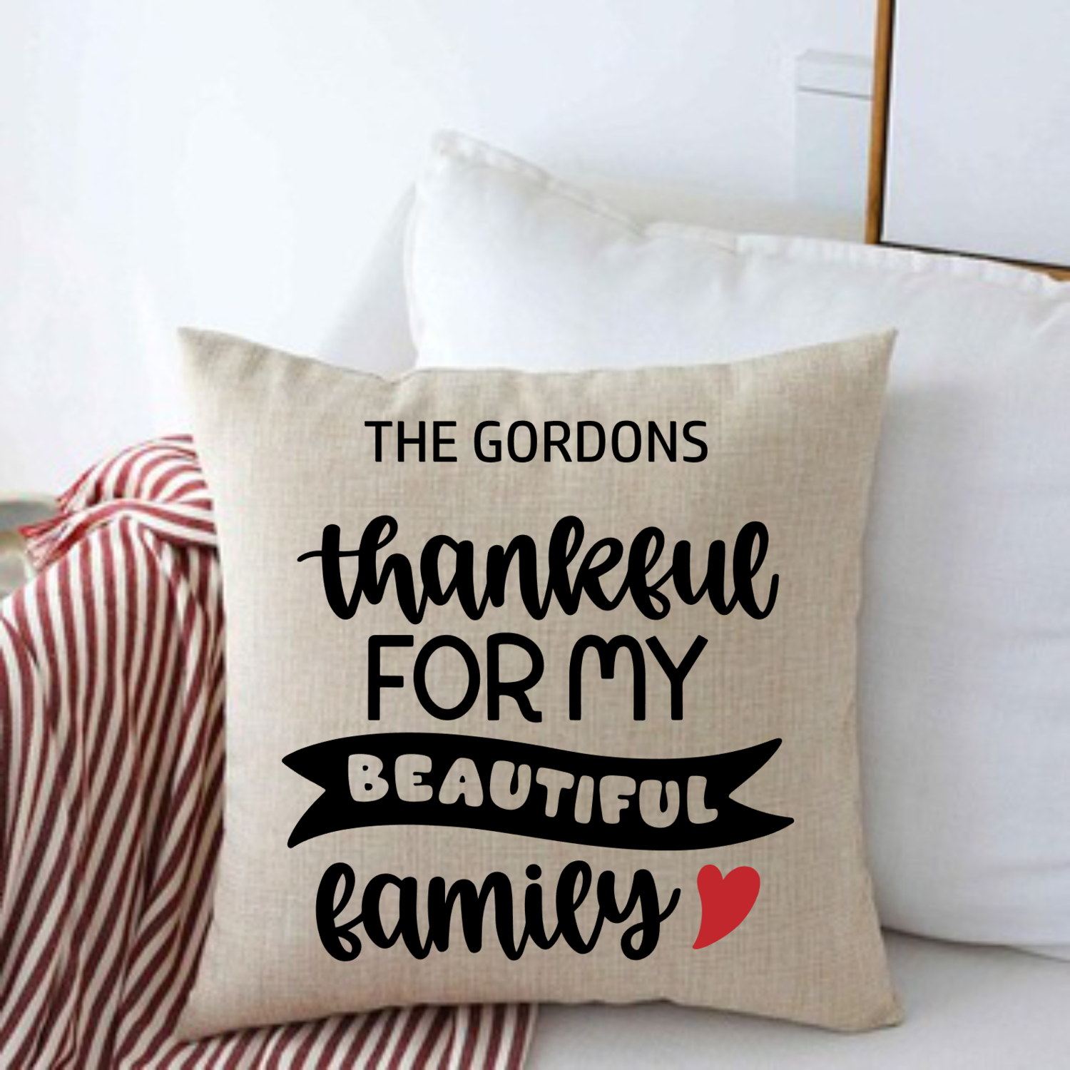 Personalized Throw Pillows for Family-Housewarming Gift-Holiday Gift-Gift for Friends