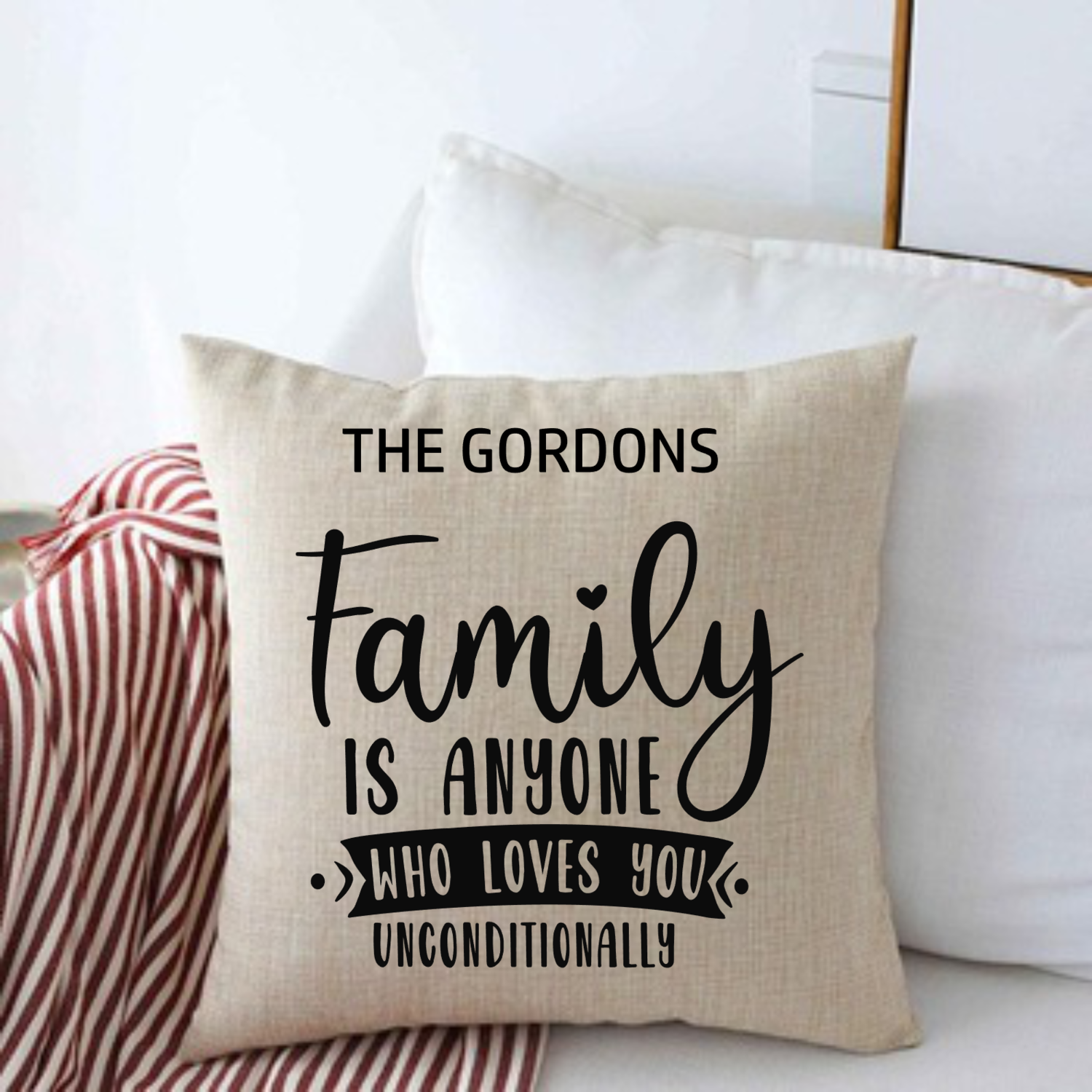 Personalized Throw Pillows for Family-Housewarming Gift-Holiday Gift-Gift for Friends