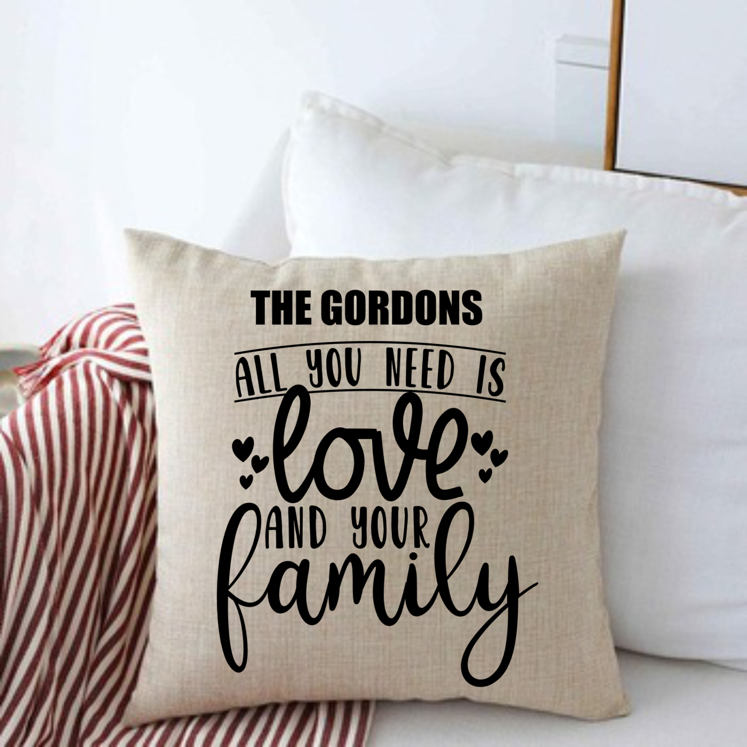 Personalized Throw Pillows for Family-Housewarming Gift-Holiday Gift-Gift for Friends