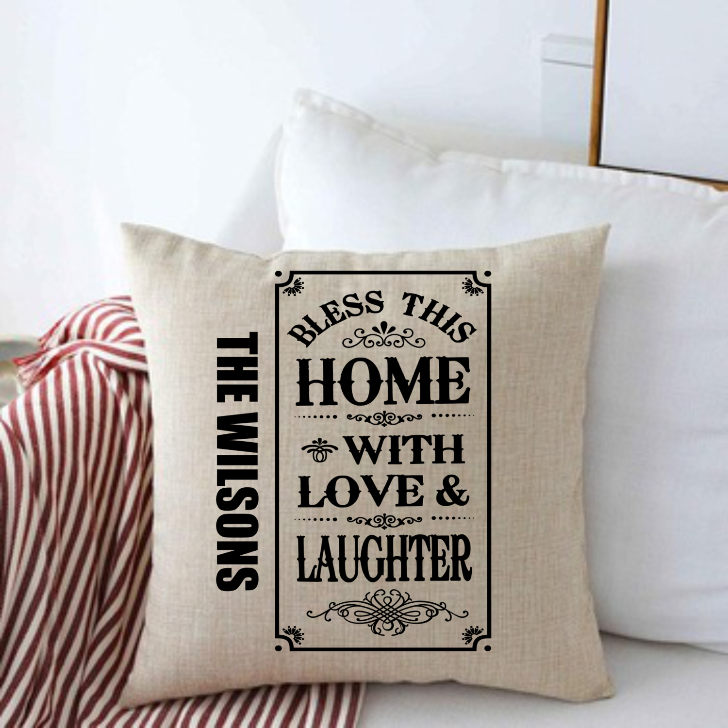 Personalized Throw Pillows for Family-Housewarming Gift-Holiday Gift-Gift for Friends