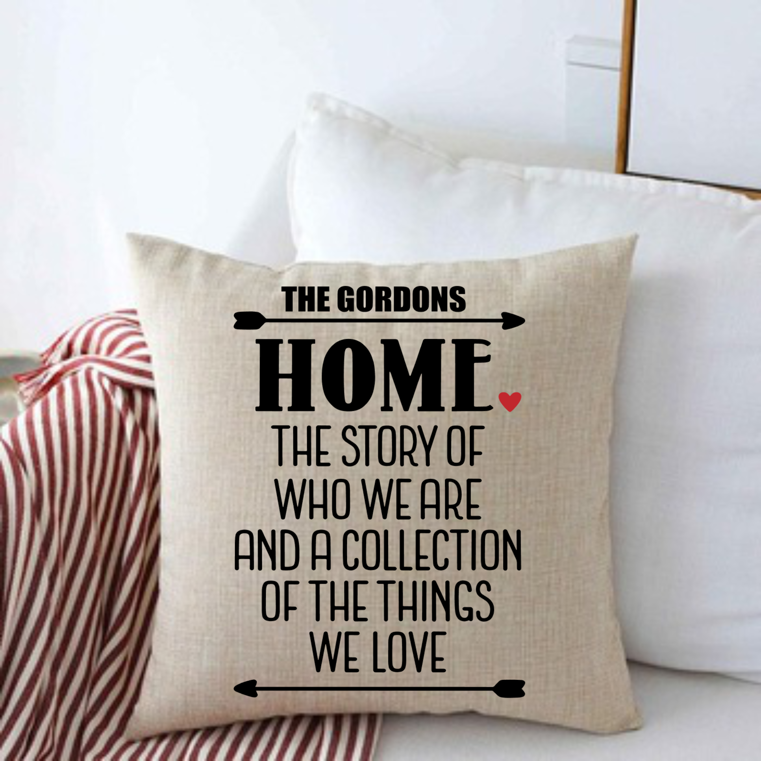 Personalized Throw Pillows for Family-Housewarming Gift-Holiday Gift-Gift for Friends