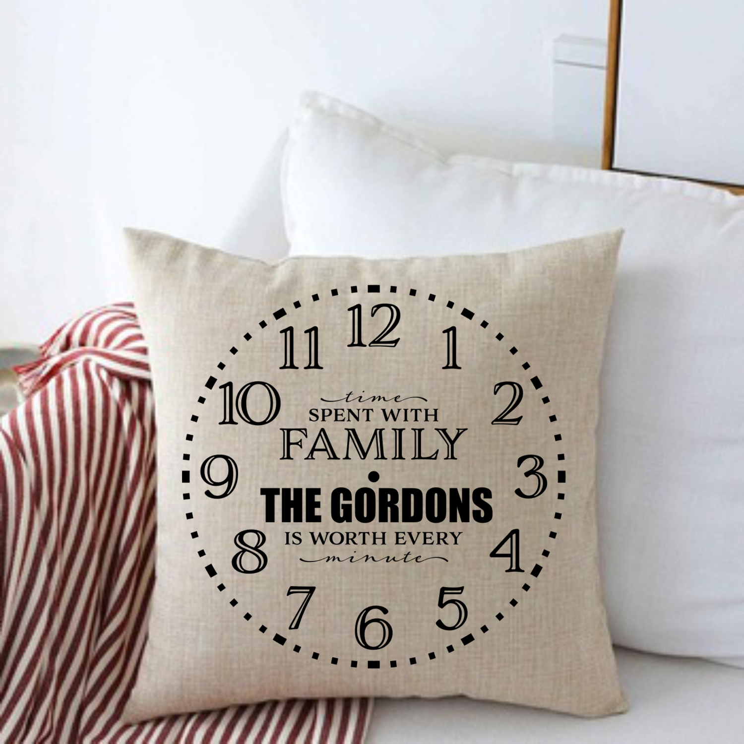 Personalized Throw Pillows for Family-Housewarming Gift-Holiday Gift-Gift for Friends