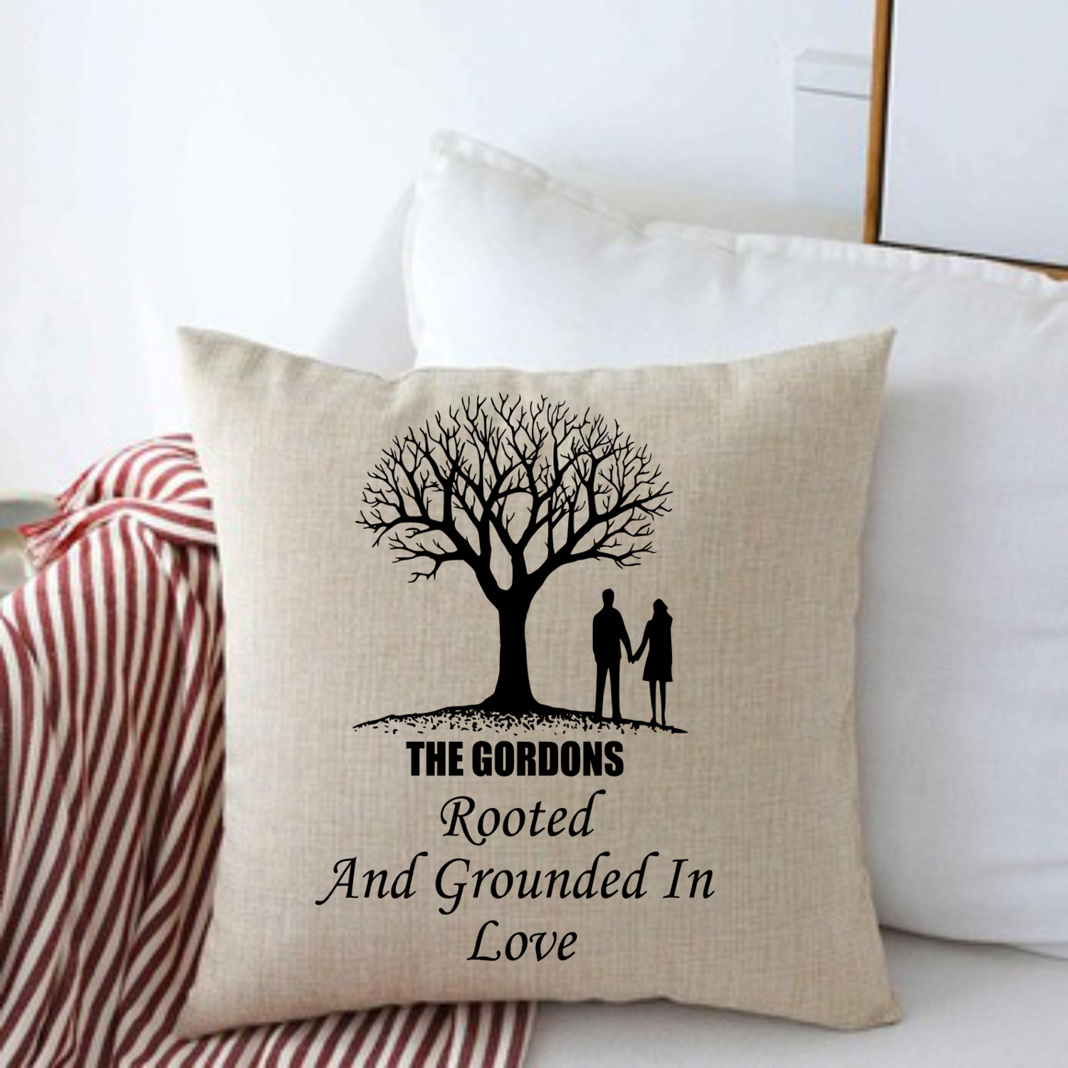 Personalized Throw Pillows for Family-Housewarming Gift-Holiday Gift-Gift for Friends