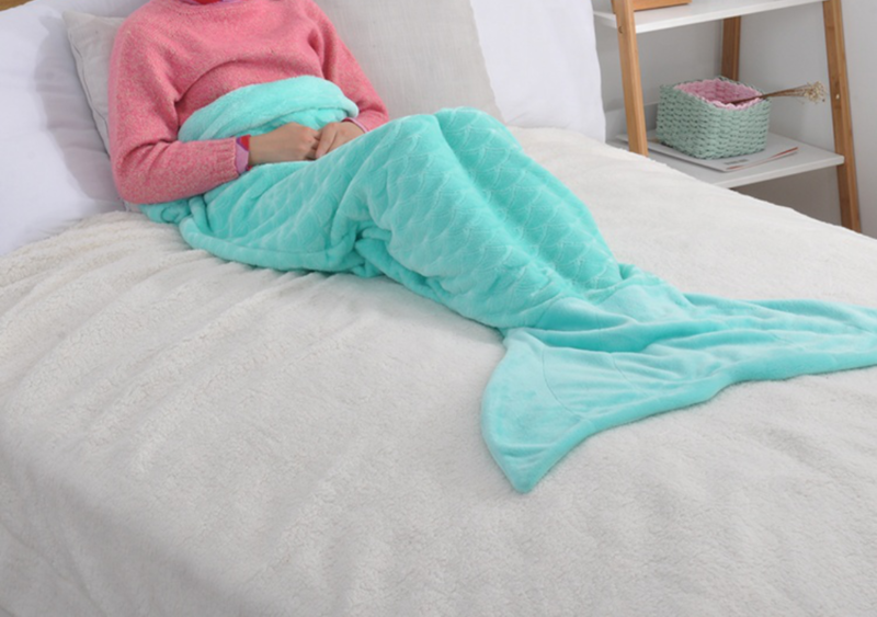 Personalized Plush Tail Sack Blankets For Kids