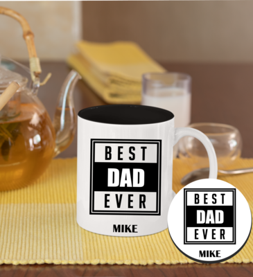 Personalized Mug &amp; Coaster Sets-Mom/Dad