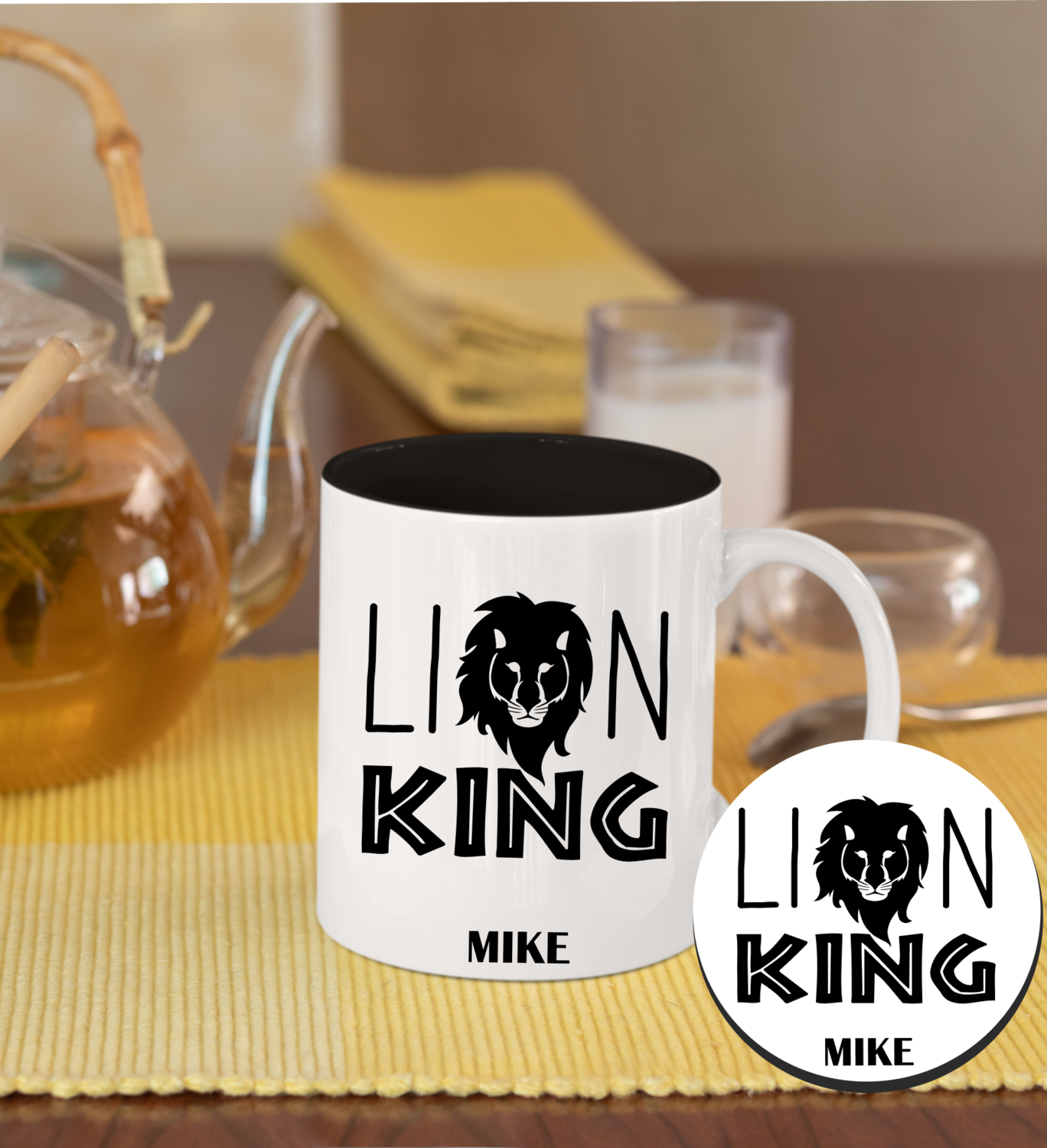 Personalized Mug &amp; Coaster Sets-His/Hers