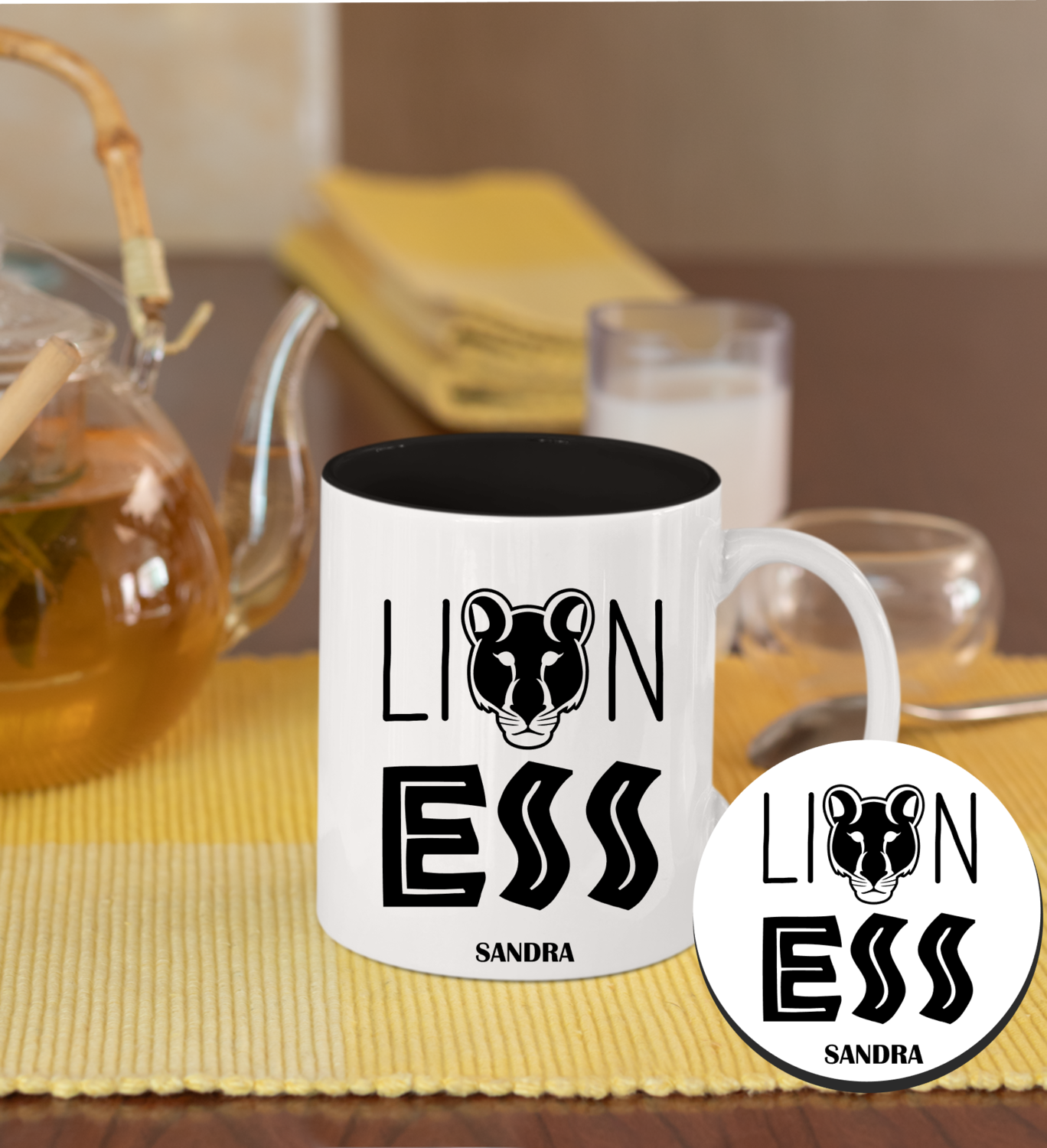 Personalized Mug &amp; Coaster Sets-His/Hers