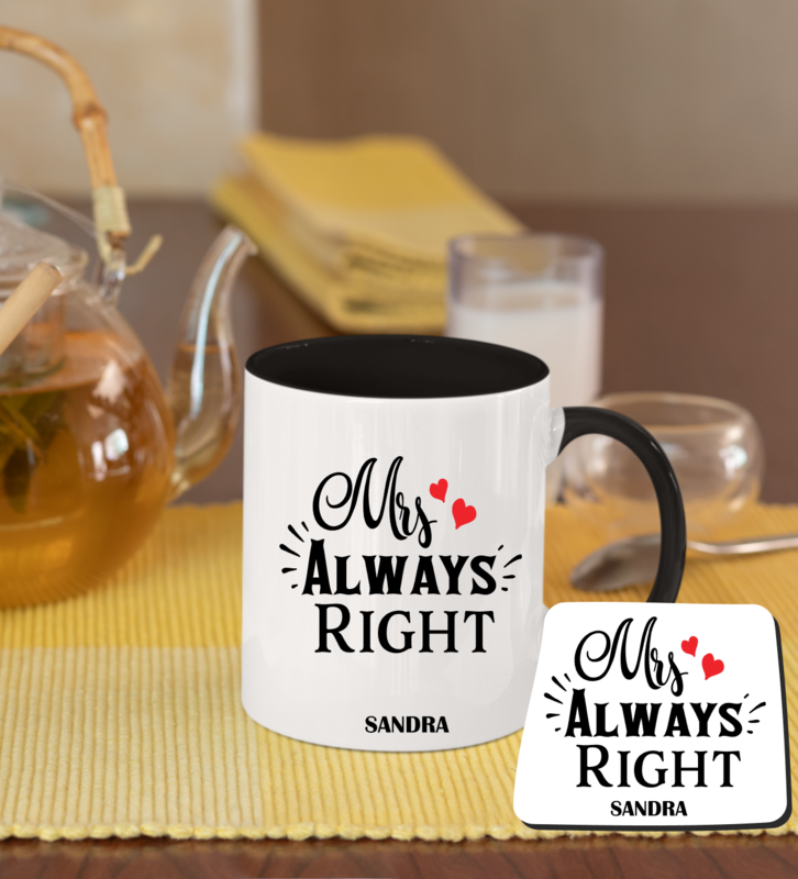 Personalized Mug &amp; Coaster Sets-His/Hers