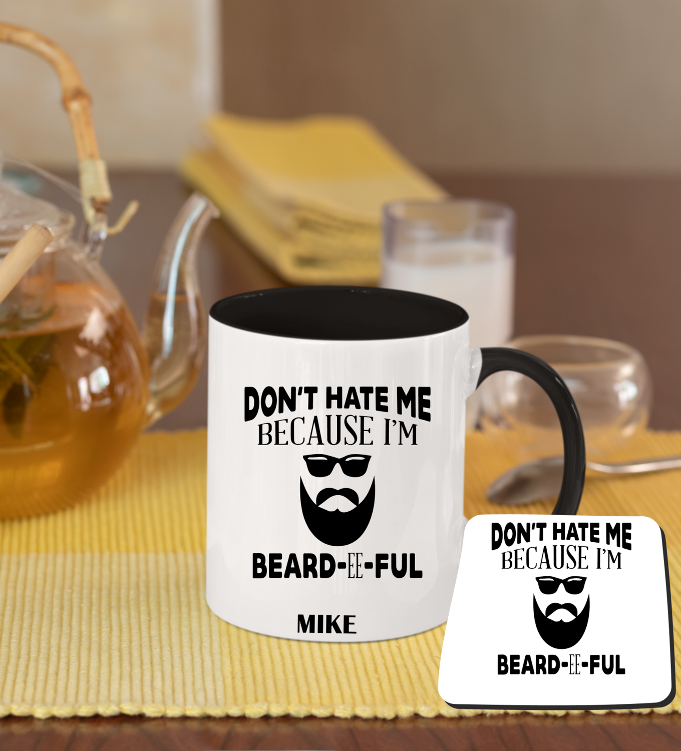 Personalized Mug &amp; Coaster Sets-His/Hers