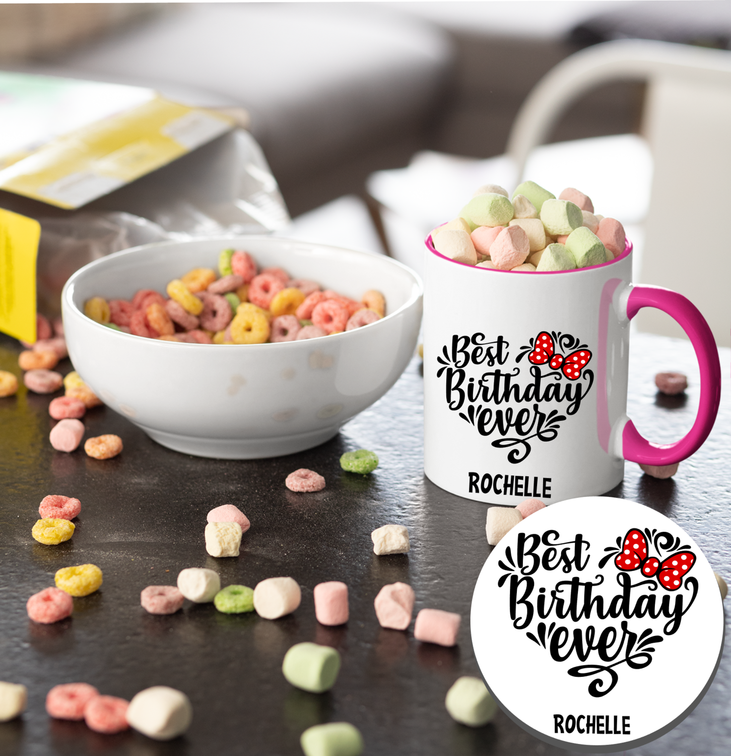 Personalized Mug &amp; Coaster Sets Kids-Birthday